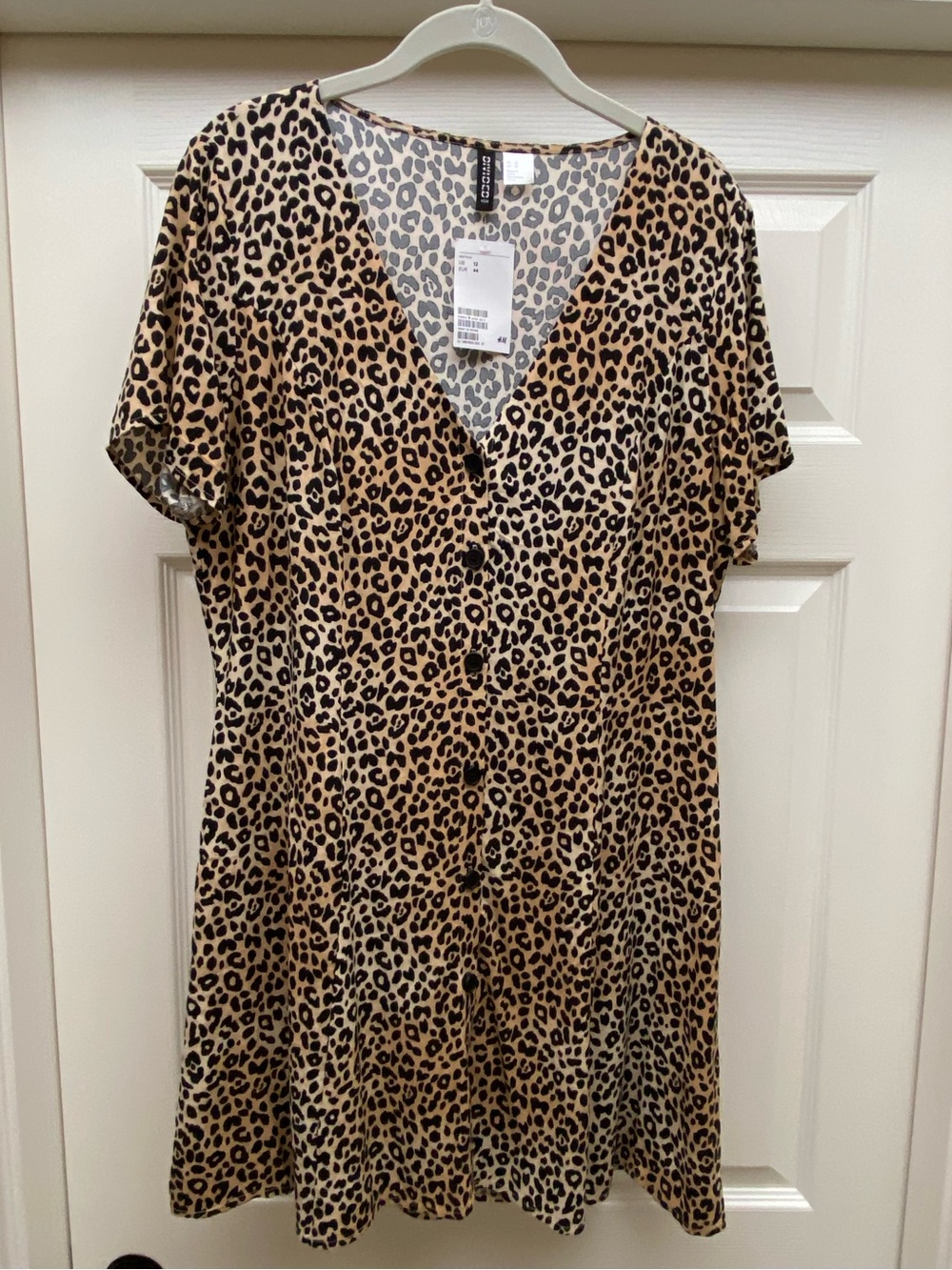 H&M Leopard skater dress size12 NWT